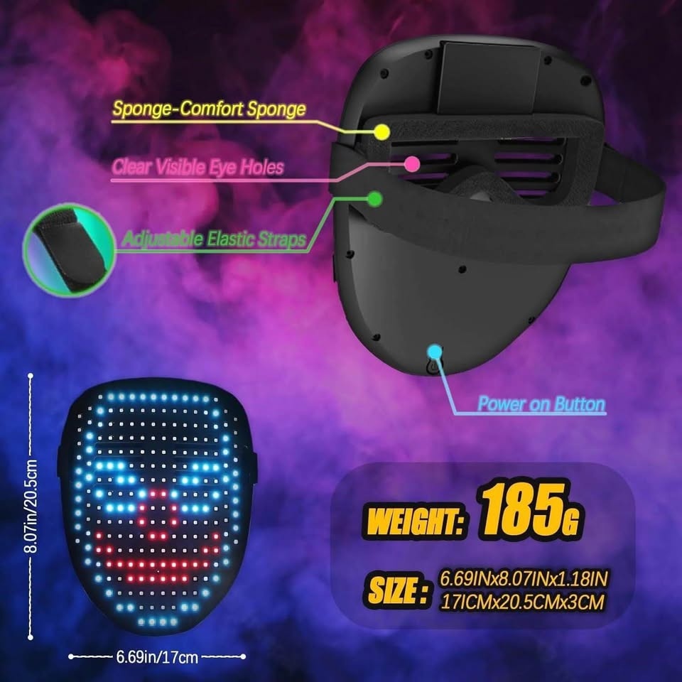 Ompusos LED Mask with Gesture Sensing - photo 4