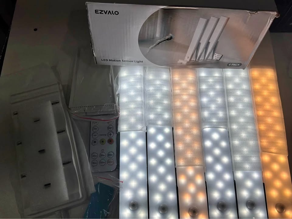 EZVALO 6-Pack Under Cabinet Lights w/ Charging Station