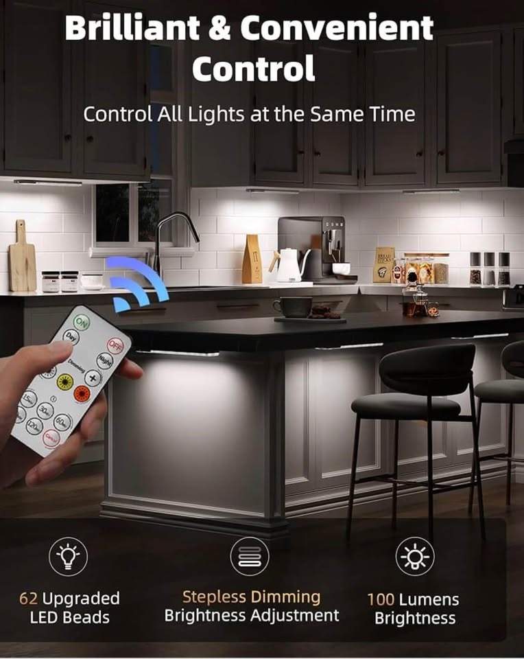 EZVALO 6-Pack Under Cabinet Lights w/ Charging Station - photo 3