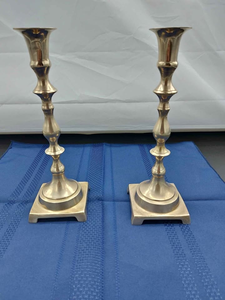 Brass Candlestick Holders Set Of 2
