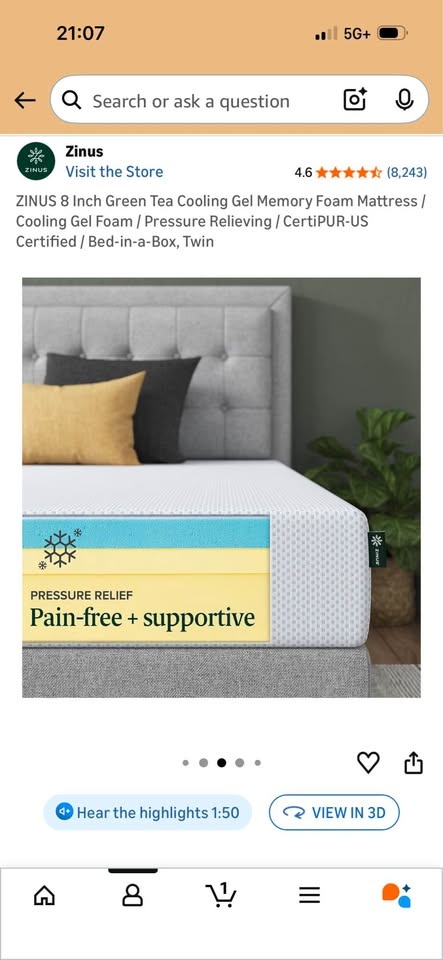 Twin Bed Frame and Mattress - photo 3