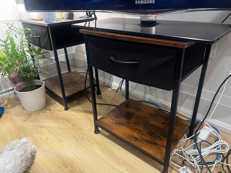 Set of 2 Night Stands with Drawer - photo 2