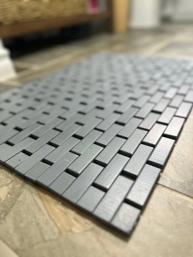 Bamboo Bath Mat Grey (48x16") + Soap Dish - photo 3