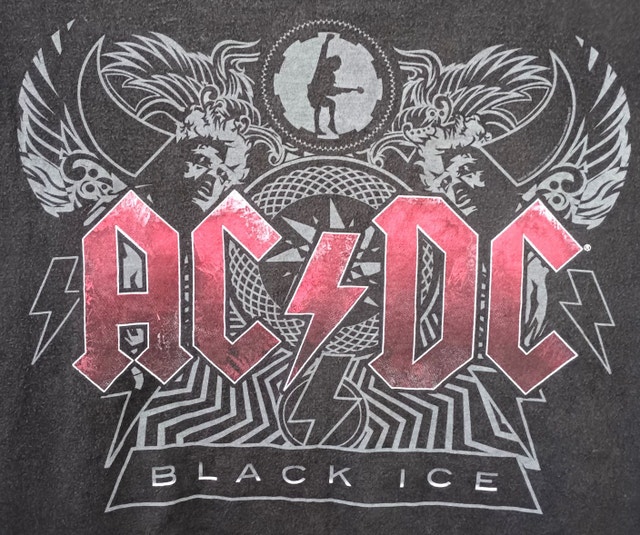 AC/DC Black Ice 2008 World Tour Shirt - Size M - photo 2
