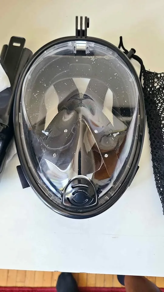 Full Face Snorkel Mask – Adult Size, Black thumbnail