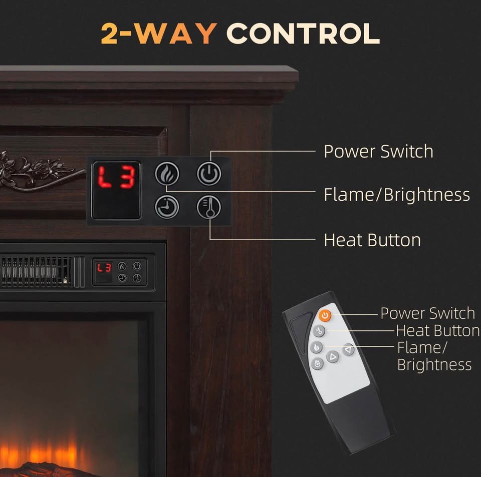 Brand New in Box!!! Electric Fireplace with Mantel - photo 5