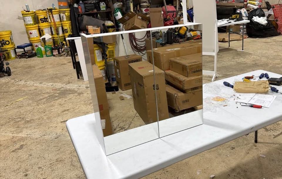 Brand New Assembled Wall Mounted Bathroom Mirror Cabinet - photo 4