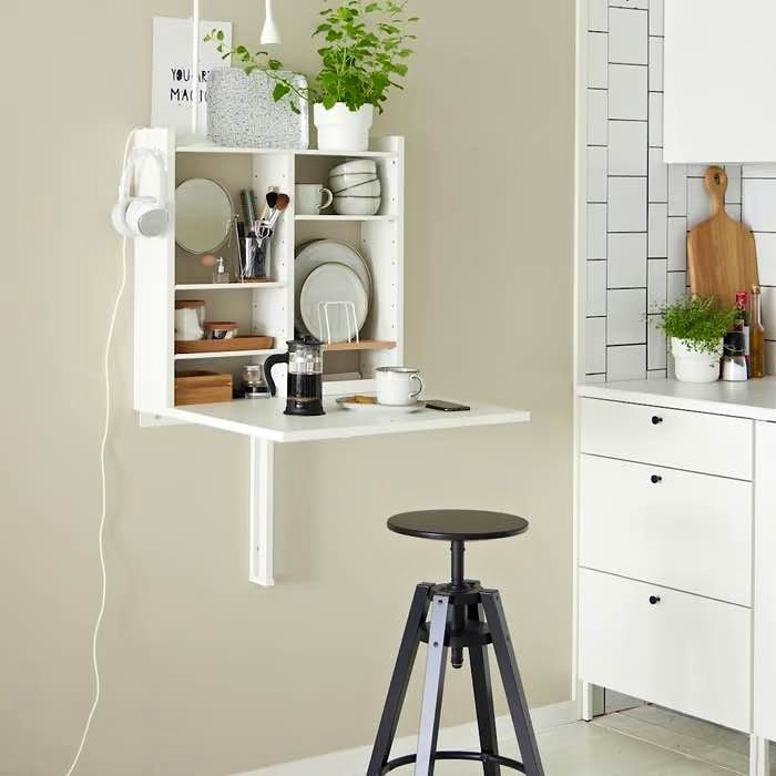 IKEA Norberg Wall Drop-Leaf Table w Storage