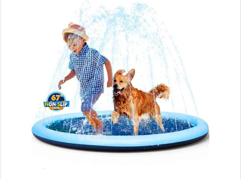 Extra Large Non-Slip Splash Pad for Kids & Dogs