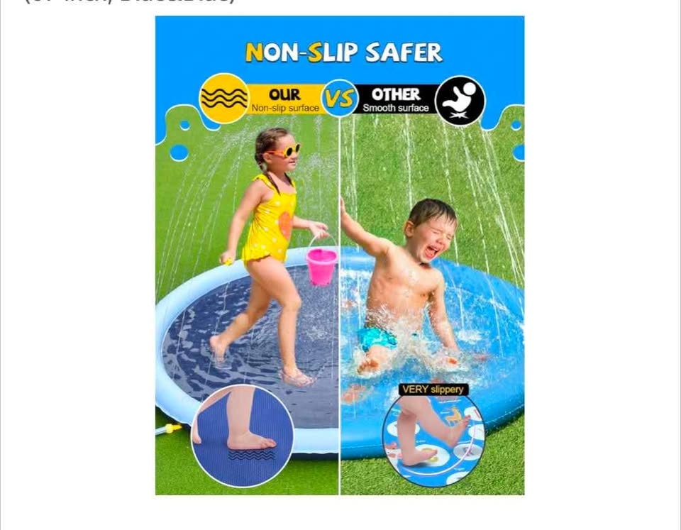 Extra Large Non-Slip Splash Pad for Kids & Dogs - photo 2