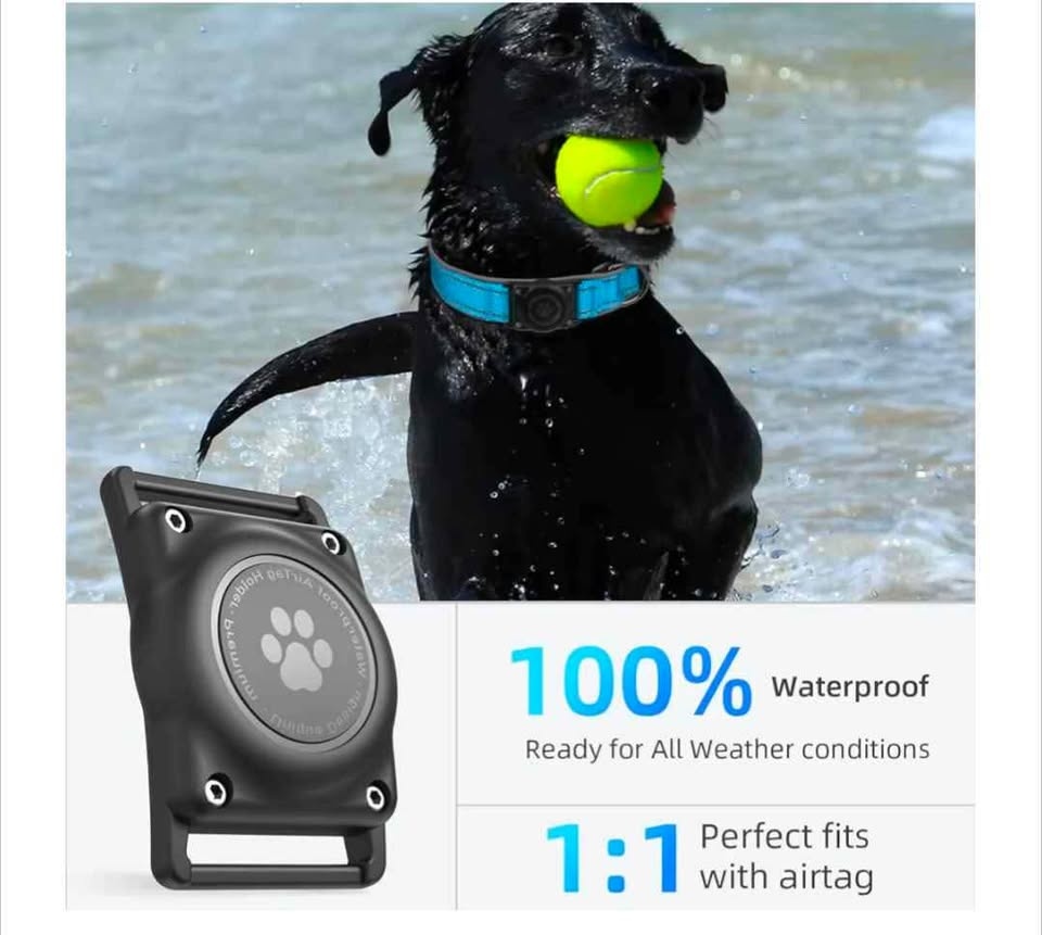 Waterproof Reflective Airtag Dog Collar - Medium - photo 2