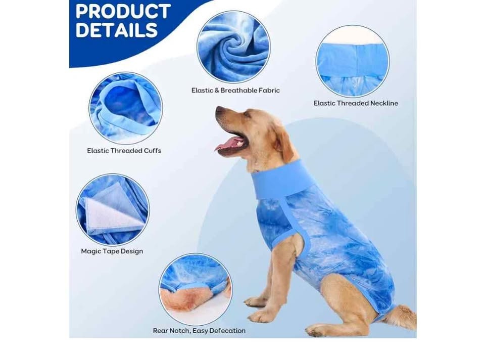 Brand new dog surgery recovery suit (Size L) - photo 3