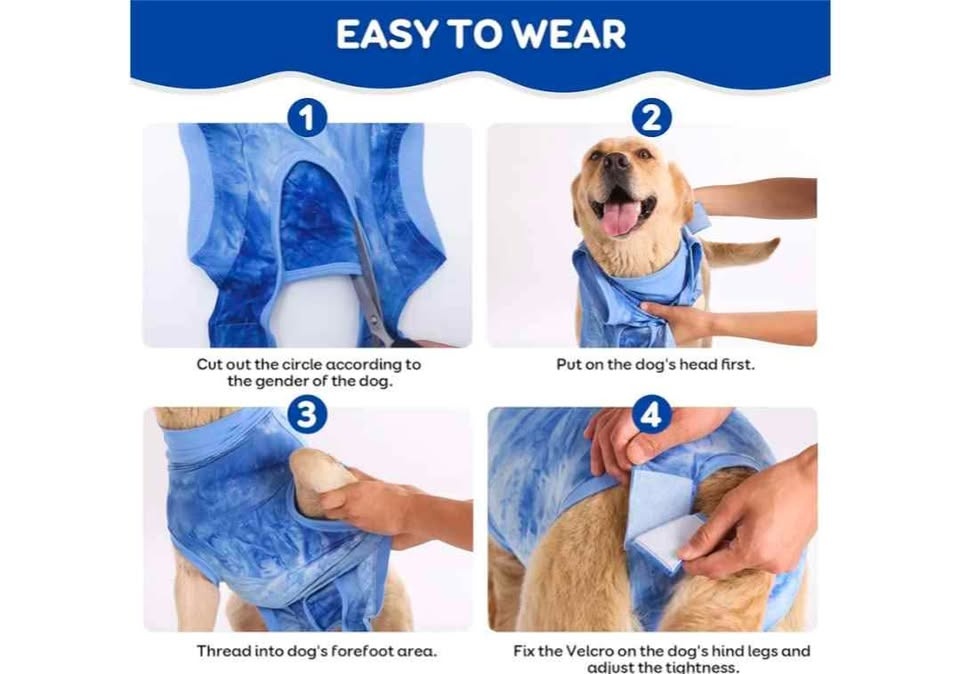 Brand new dog surgery recovery suit (Size L) - photo 5