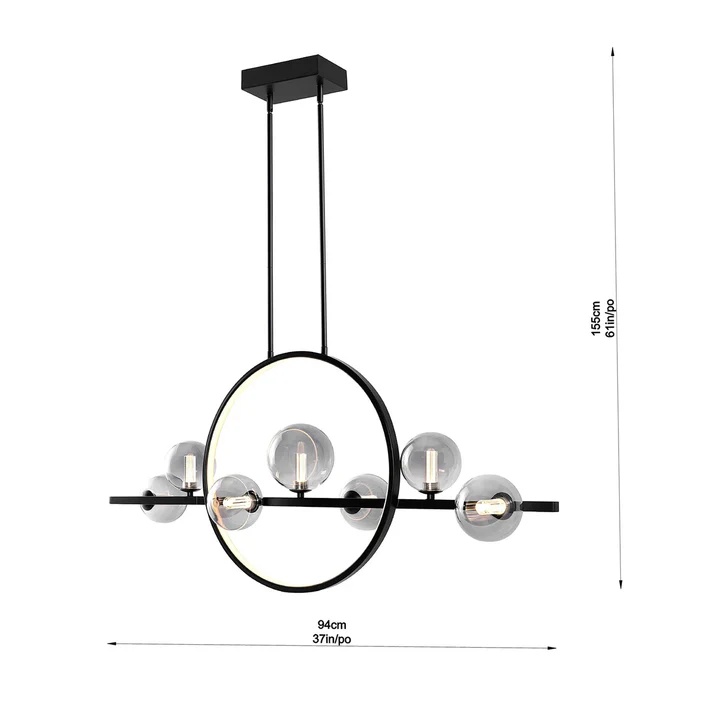 HOUSEMARK - Luna 8-Light Glass Pendant - photo 3