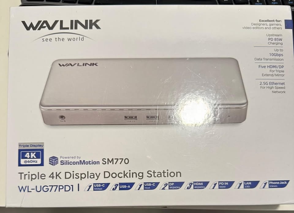 WAVLINK 13-in-1 Docking Station - Triple Monitor (SM770)