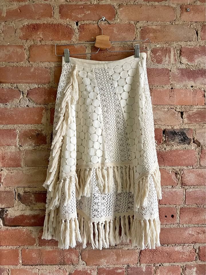 Vintage Crochet Midi Skirt