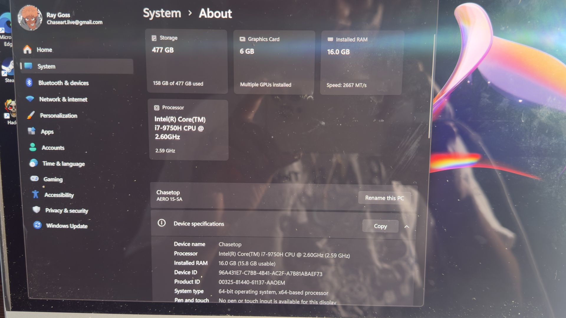 Gigabyte Gaming Laptop - photo 4
