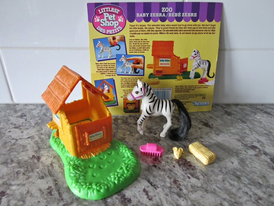 1993 Littlest Pet Shop Zoo - Baby Zebra Playset