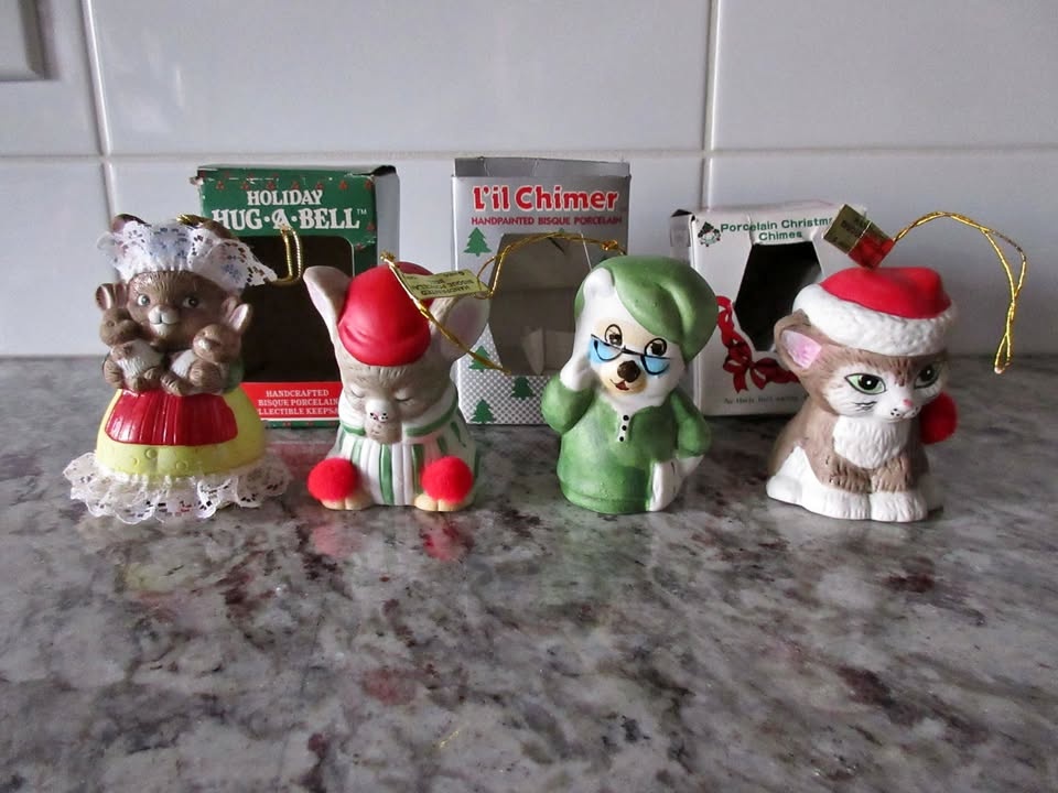 Vintage Christmas Ornaments - Chimers (Set of 4)