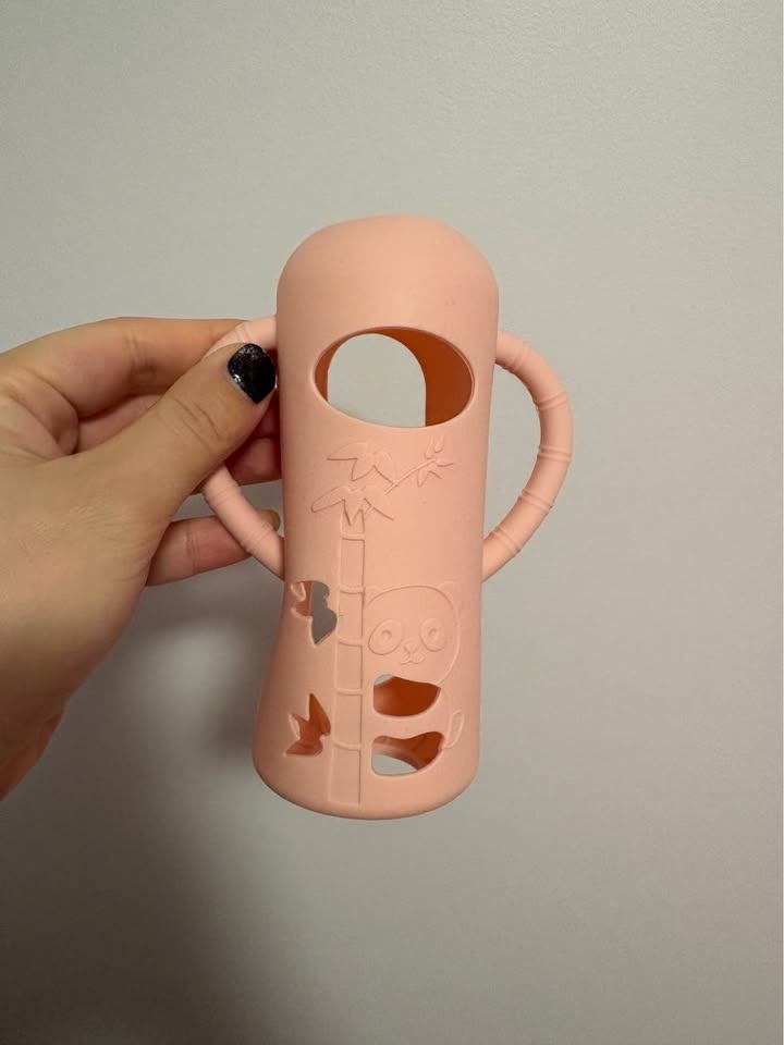 Cute Baby Bottles with Silicone Sleeves & Handles - Panda Design - photo 3