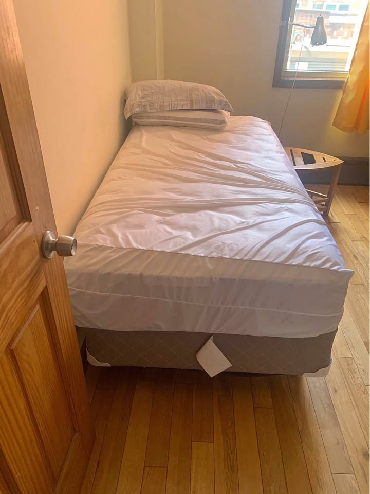 Single bed with mattress and bedsheets if needed