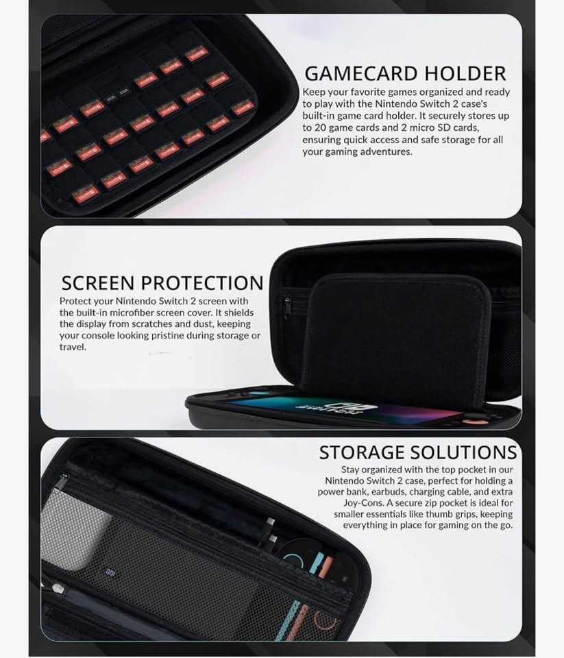 Orzly Carry Case for Nintendo Switch 2 (2025) Hard Shell - photo 4