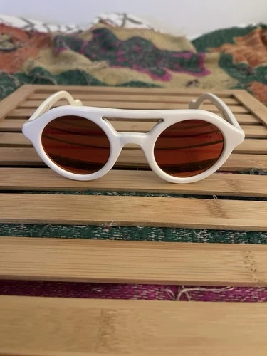 Moncler Sunglasses White Frame With Red Lenses 100 % Authentic