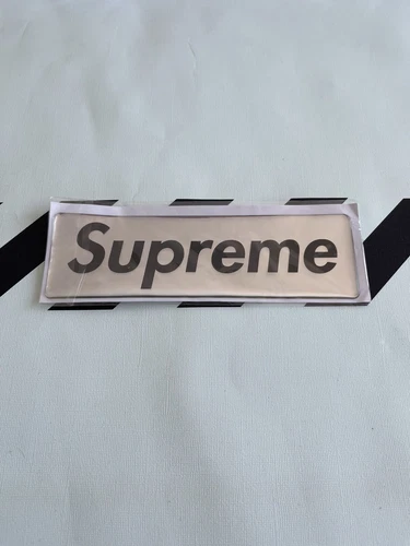Supreme Plastic Silver Box Logo Sticker 100% Authentic