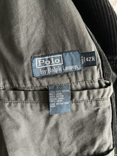 Polo By Ralph Lauren Black Corduroy Sports Coat Sz 42R - photo 3