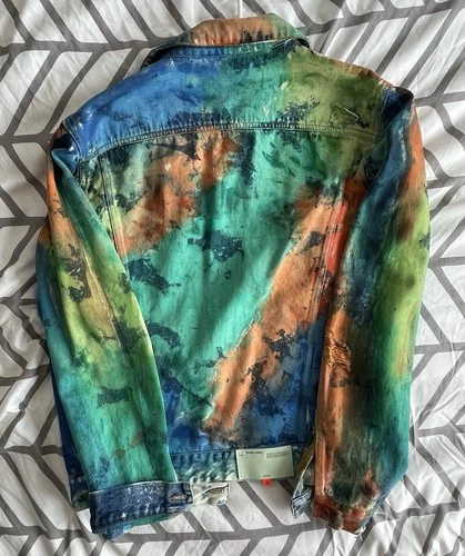 Off White Jean Jacket Men’s Sz L 100 % Authentic - photo 2