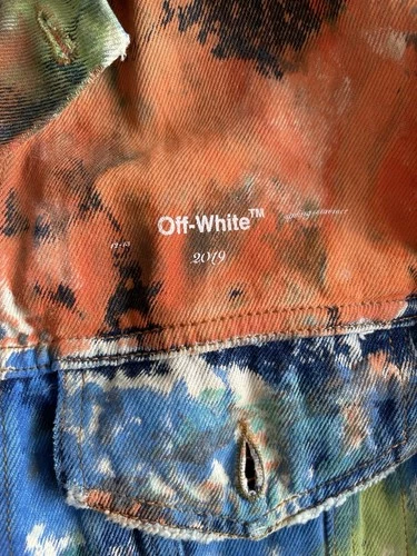 Off White Jean Jacket Men’s Sz L 100 % Authentic - photo 4