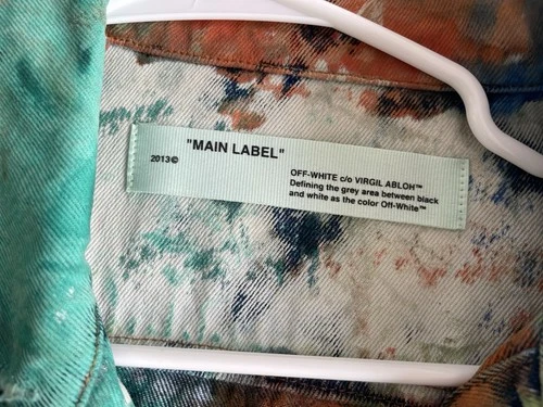 Off White Jean Jacket Men’s Sz L 100 % Authentic - photo 5