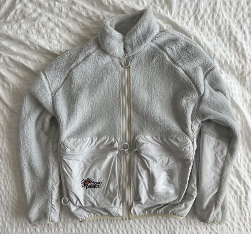 Palace Polartec Fleece Light Gray Sz M 100% Authentic