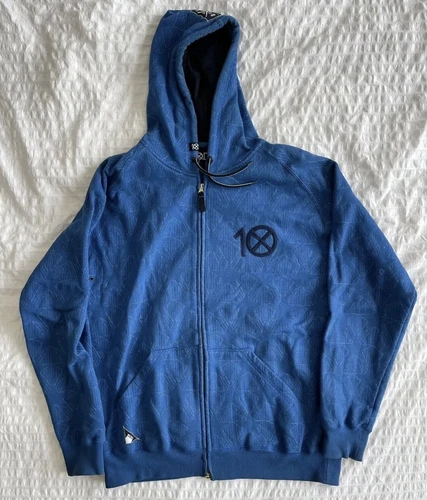 10 Deep Stars Full Zip Hoodie Royal Sz L 100% Authentic
