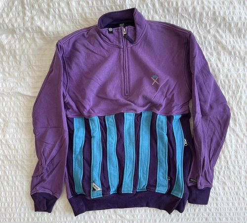 10 Deep Vintage Quarter Zip Sweatshirt Sz M Authentic