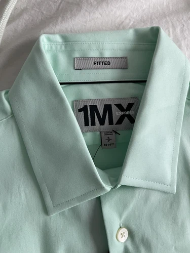 Express 1MX Fitted Long Sleeve Button Down Sz S Brand New - photo 3