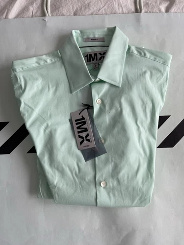 Express 1MX Fitted Long Sleeve Button Down Sz S Brand New - photo 4