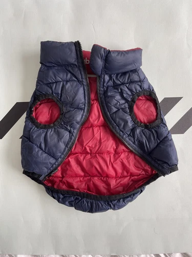 Fabdog Dog Reversible Puffer Red/Blue Sz S - photo 2