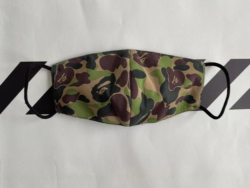 A Bathing Ape Green Camo Face Mask 100% Authentic