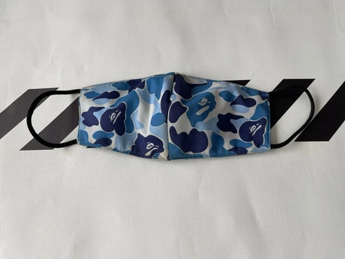 A Bathing Ape Blue Camo Face Mask 100% Authentic