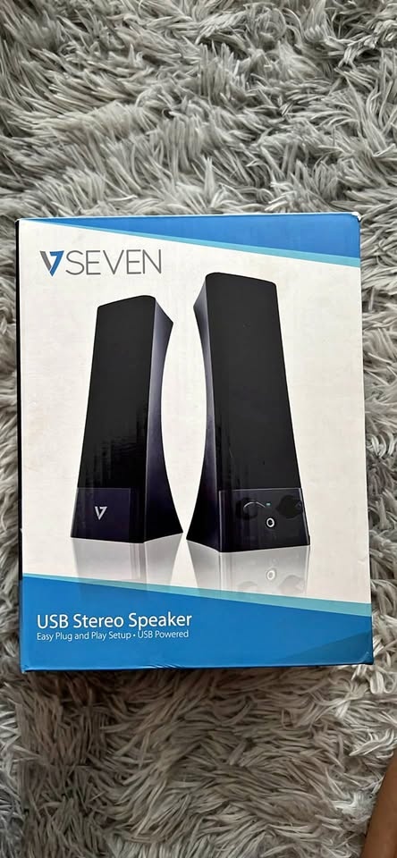USB Powered Stereo Speakers for Notebook and Desktop, Black