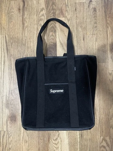 Supreme Polartec Tote Bag Black 100% Authentic