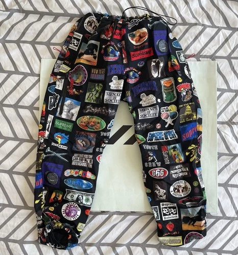 Supreme Gore Tex Stickers Pants Sz M 100% Authentic
