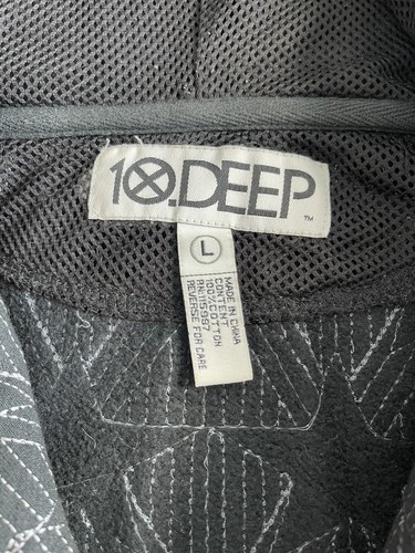 10 Deep Full Zip Hoodie Black Sz L 100 % Authentic - photo 3