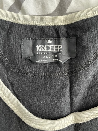 10 Deep Tank Top Black Sz M 100 % Authentic - photo 3