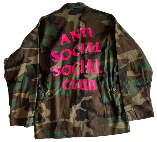 Anti Social Social Club Camo Military Shirt Jacket - Medium