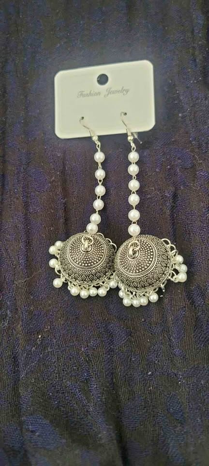 One Pair of Jhumka Elegant Bohemian Long Chain Earrings ✨🤎🤎
