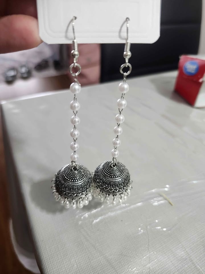 One Pair of Jhumka Elegant Bohemian Long Chain Earrings ✨🤎🤎 - photo 3