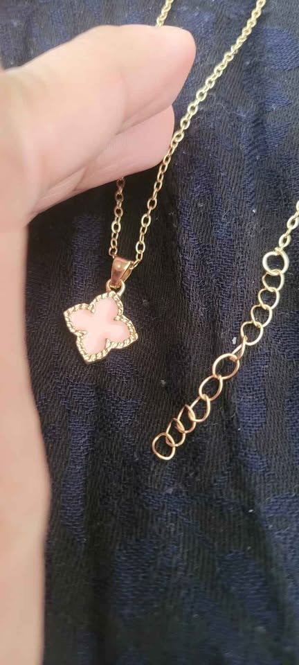 6 Pcs Four-Leaf Clover Jewelry Set - Pink - photo 4