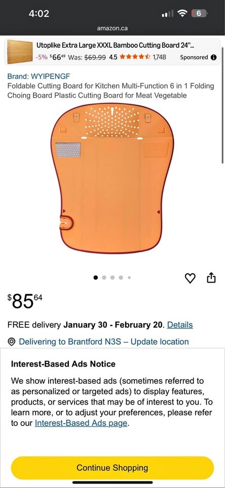 Multi-functional folding cutting board